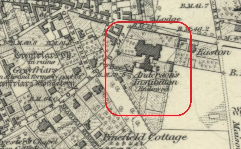 Elgin - Institution Park : Map credit National Library of Scotland